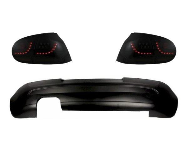 LED Taillights Smoke Black Dynamic Lights with Rear Bumper Extension suitable for VW Golf 5 (2004-2007) GTI 30 Design