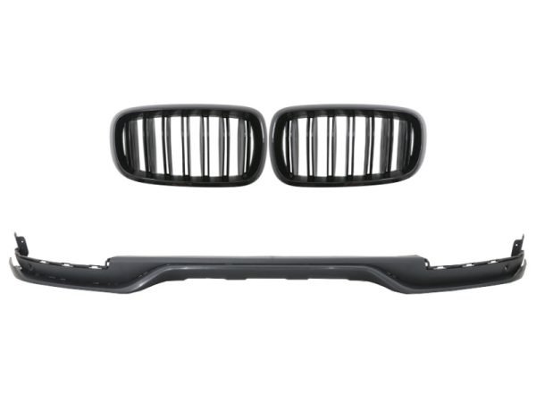 Front Bumper Lip with Central Grilles suitable for BMW X5 F15 (2014-2018) Aero Package M Performance Design