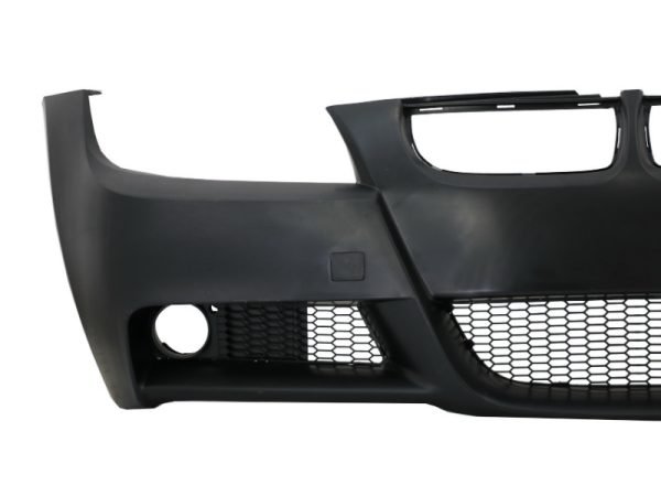 Front Bumper with Kidney Grilles and Spoiler Lip suitable for BMW 3 Series E90 E91 Sedan Touring (2004-2008) M-Technik Design - Slika 3