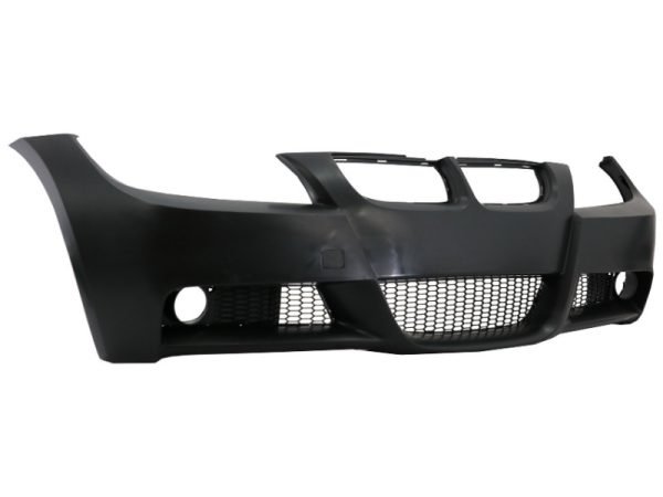 Front Bumper with Kidney Grilles and Spoiler Lip suitable for BMW 3 Series E90 E91 Sedan Touring (2004-2008) M-Technik Design - Slika 2