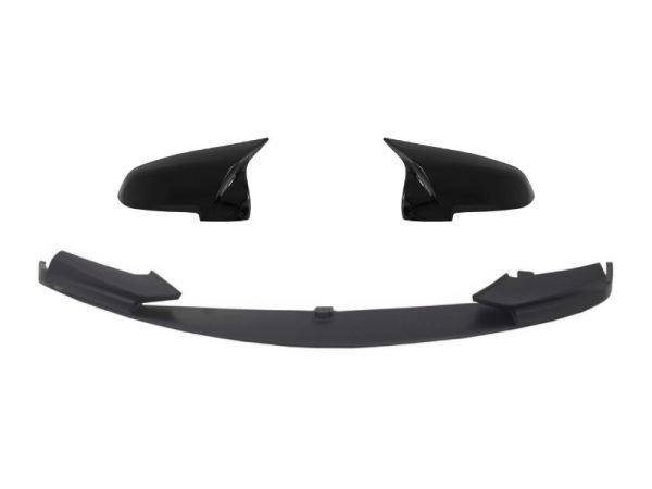 Front Bumper Spoiler Lip with Mirror Covers suitable for BMW 5 Series F10 F11 Sedan Touring (2015-2017) M-Performance Design