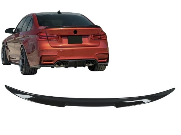 Trunk Spoiler suitable for BMW 3 Series F30 F80 M3 Sedan (2011-2019) Piano Black