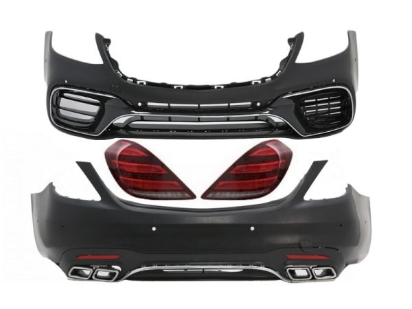 Body Kit with Taillights Full LED with Sequential Dynamic Turning Lights suitable for Mercedes S-Class W222 (2013-06.2017) S63 Design