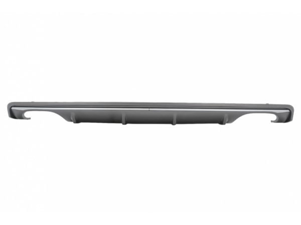Rear Bumper Valance Diffuser suitable for Audi A3 8V Sedan (2012-2015) with Exhaust Muffler Tips Tail Pipes S3 Design - Slika 2