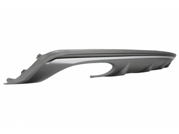 Rear Bumper Valance Diffuser suitable for Audi A3 8V Sedan (2012-2015) with Exhaust Muffler Tips Tail Pipes S3 Design - Slika 3