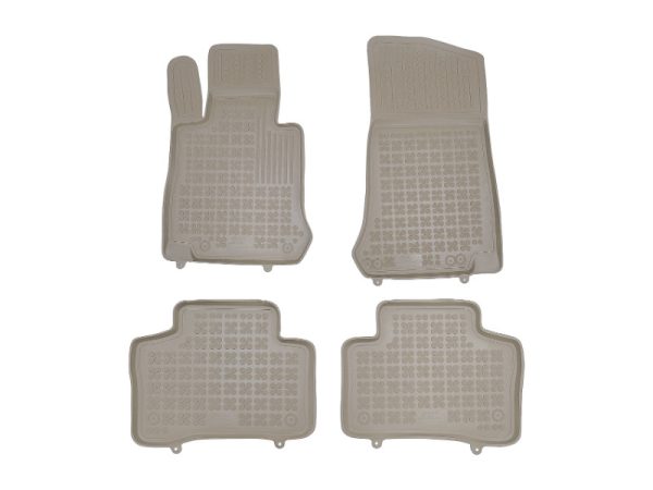 Rubber Floor Mat Beige suitable for Mercedes GLC X253 (2015-2018) X253 Facelift (2020-up) GLC Coupe C253 (2015-2018) C253 Facelift (2020-up)