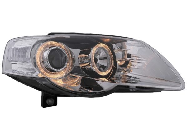 Angel Eyes Headlights suitable for VW Passat B6 3C (03.2005-2010) Chrome LHD or RHD - Image 2