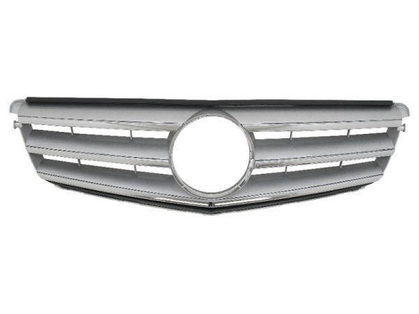 Front Grille suitable for Mercedes C-Class W204 S204 Limousine Station Wagon (2007-2014) Sport Silver