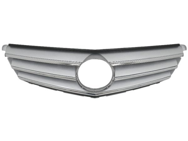Front Grille suitable for Mercedes C-Class W204 S204 Limousine Station Wagon (2007-2014) Sport Silver - Slika 3