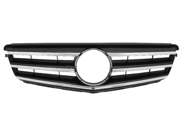 Front Grille suitable for Mercedes C-Class W204 S204 Limousine Station Wagon (2007-2014) Piano Black