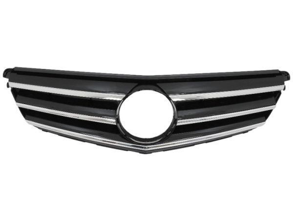 Front Grille suitable for Mercedes C-Class W204 S204 Limousine Station Wagon (2007-2014) Piano Black - Slika 2