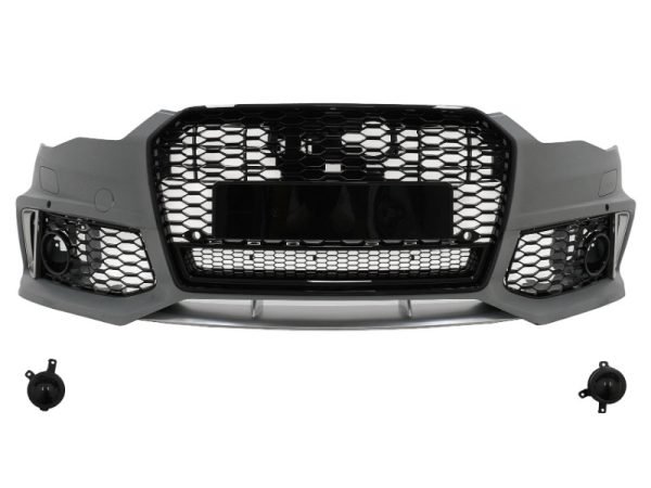 Front Bumper with Central Grille suitable for Audi A6 C7 4G Facelift (2015-2018) RS6 Design