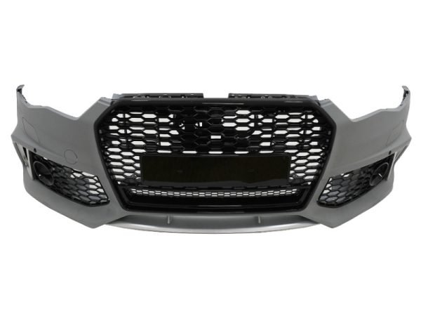 Front Bumper with Central Grille suitable for Audi A6 C7 4G Facelift (2015-2018) RS6 Design - Slika 3