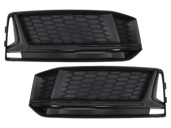 Bumper Lower Grille Side Grilles suitable for Audi A4 B9 Sedan Avant S-Line (2016-2018) RS4 Design Black Edition