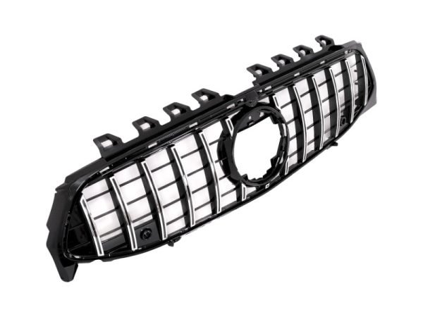Front Grille suitable for Mercedes CLA X118 C118 (2019-up) Chrome Stripes GT-R Panamericana Design - Slika 3