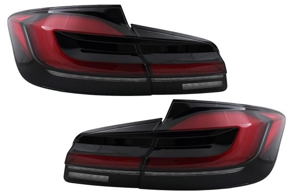 LED Taillights suitable for BMW 5 Series F10 (2011-2017) with Dynamic Sequential Turning Light Upgrade to LCI G30 Design - Slika 2