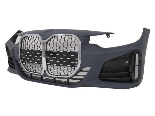 Front Bumper suitable for BMW 4 Series F32 F33 F36 (2013-2017) Coupe Convertible Gran Coupe M4 Design Chrome Grille - Slika 3