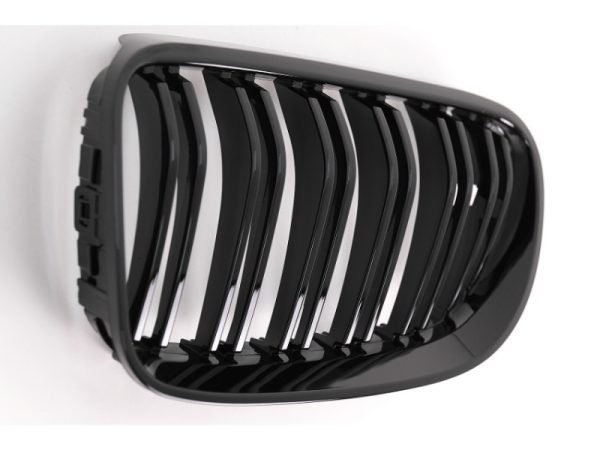 Front Kidney Grilles suitable for BMW 3 Series E92 E93 Coupe Convertible LCI (2010-2015) Double Stripe Piano Black - Slika 3