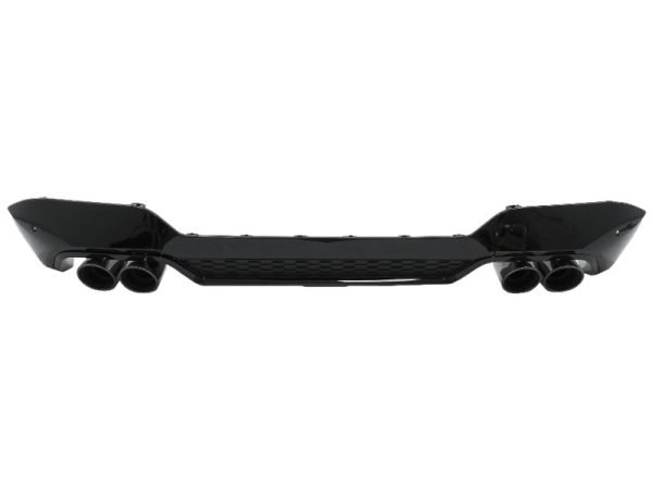 Rear Bumper Valance Diffuser Double Outlet with Exhaust Tips suitable for BMW X3 G01 LCI M-Sport (2021-up) Piano Black - Slika 2
