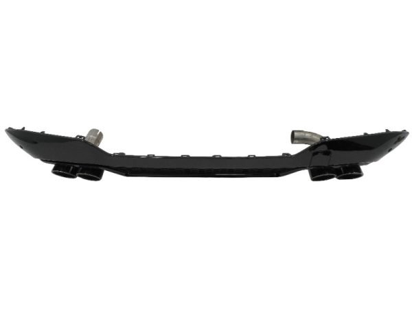 Rear Bumper Valance Diffuser Double Outlet with Exhaust Tips suitable for BMW X3 G01 LCI M-Sport (2021-up) Piano Black - Slika 3