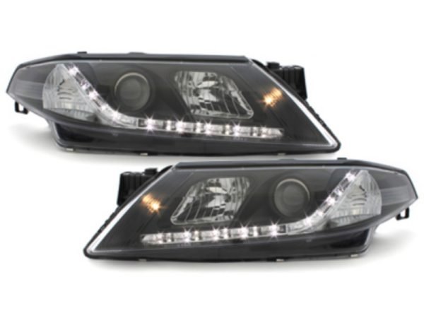 Dayline Headlights suitable for RENAULT Laguna II 2001-02/2005 DRL Optic Black