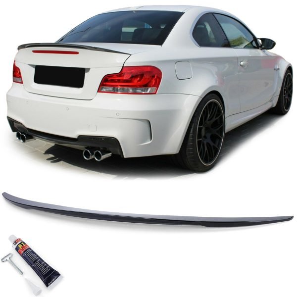 BMW 1 SERIES E82 Sport Gloss Black Rear Spoiller with ABE