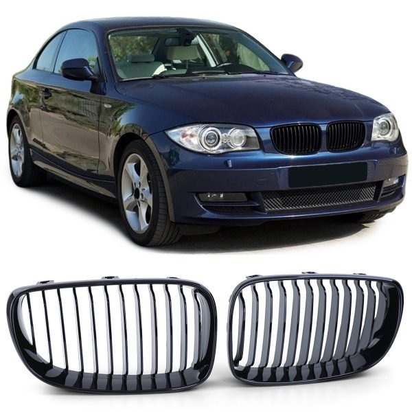 BMW 1 SERIES E81/E82/E87/E88 Sport Gloss Black Radiator Grilles