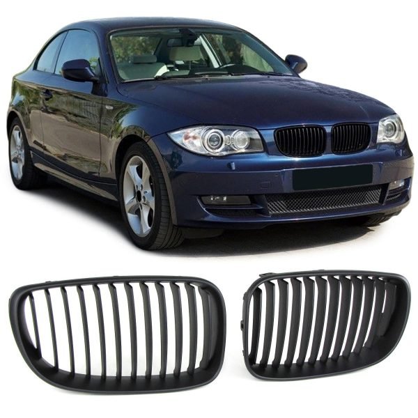 BMW 1 SERIES E81/E82/E87/E88 Matt Black Radiator Grilles