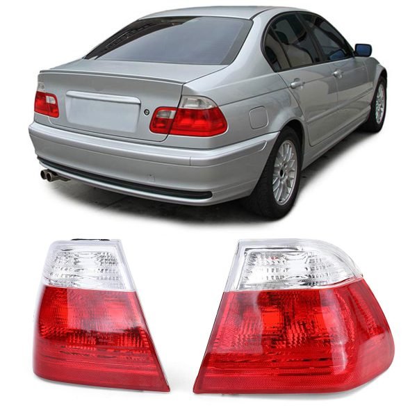 BMW 3 SERIES E46 Red and White Taillights