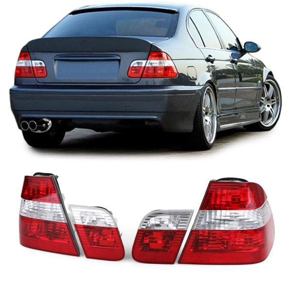 BMW 3 SERIES E46 Clear Red Taillights