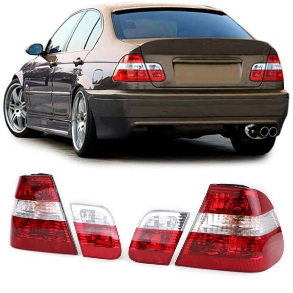 BMW 3 SERIES E46 Clear Red Taillights