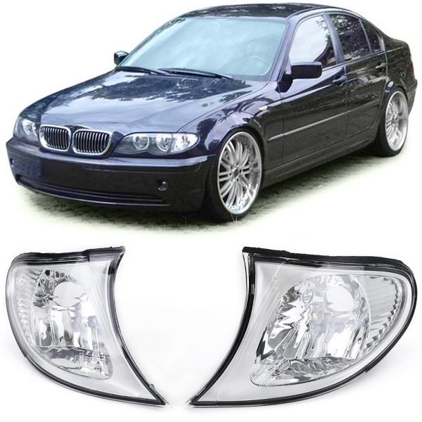 BMW 3 SERIES E46 Clear Glass Chrome Indicators