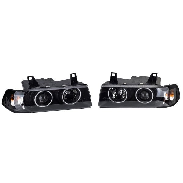 BMW 3 SERIES E36 Black CCFL Angle Eyes Headlights - Slika 3