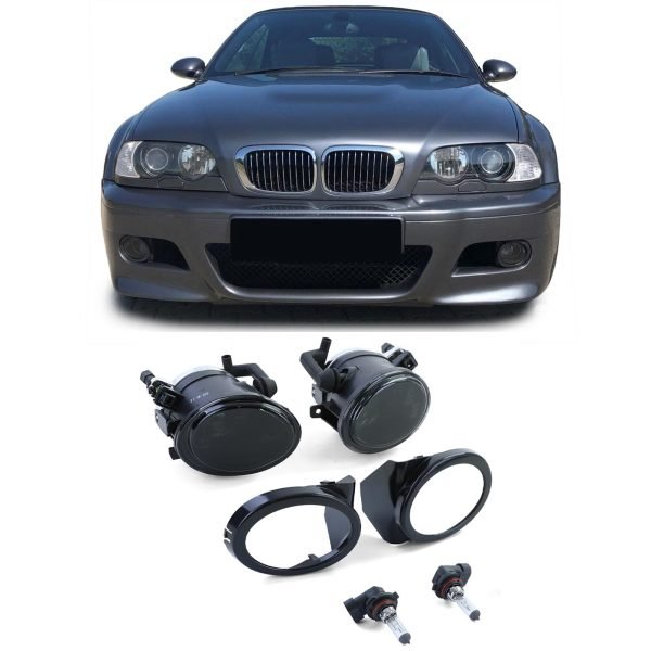 BMW E39 E46 Clear Glass Black Smoke Fog Lights