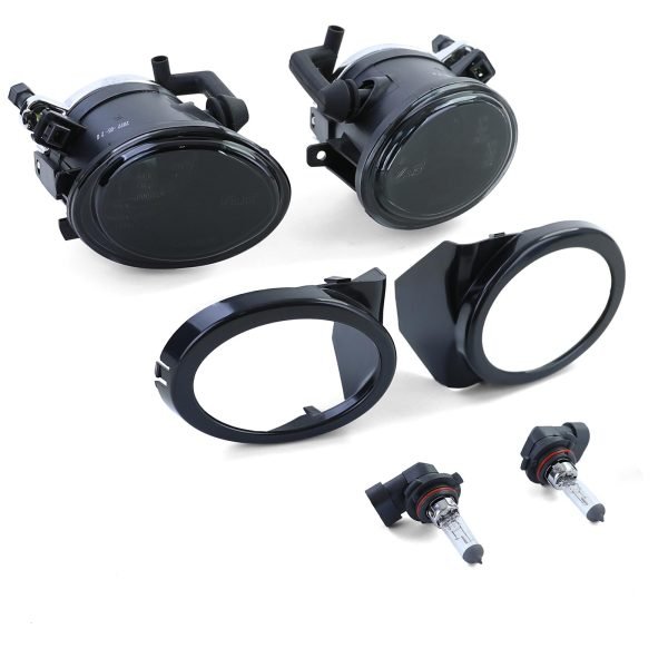 BMW E39 E46 Clear Glass Black Smoke Fog Lights - Slika 2