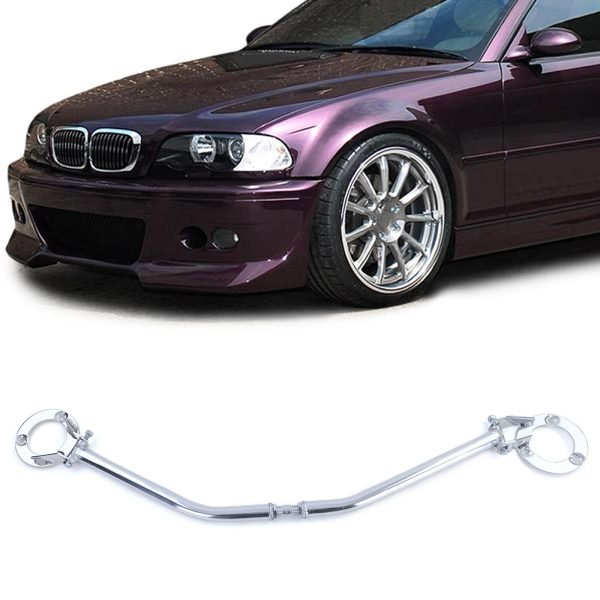 BMW 3 SERIES E46 316i 318i Aluminum Polished Front 3-Part Strut Bar
