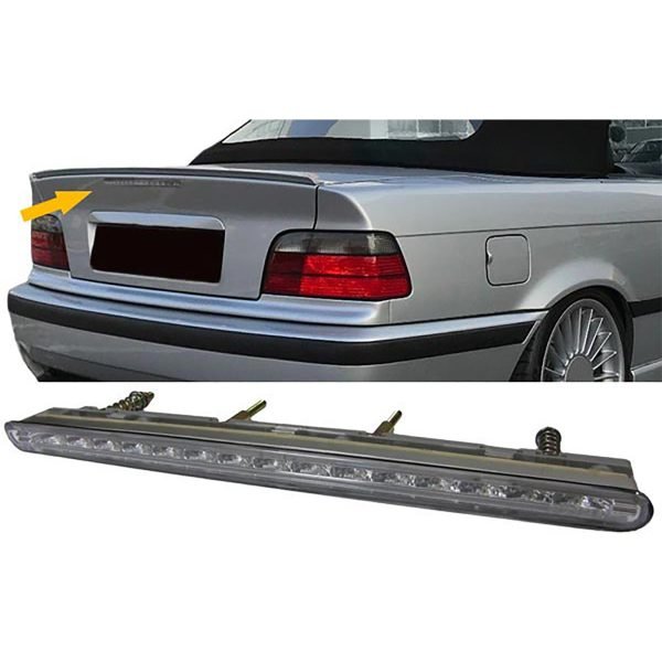 BMW 3 SERIES E36 LED Chrome Clear Glass Third Brake Lights