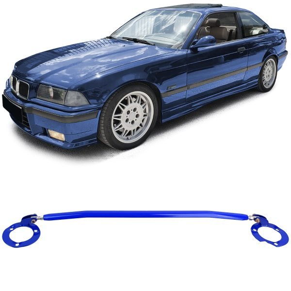 BMW E36 6-cylinder 320i, 323i, 325i, 328i Aluminum Blue Strut Brace Front