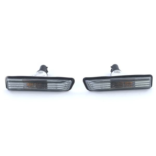 BMW 3 SERIES E36 X5 E53 Clear Glass Black Smoke Crystal Side Indicators - Slika 5
