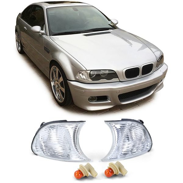 BMW 3 SERIES E46 Clear Crystal White Turn Signals