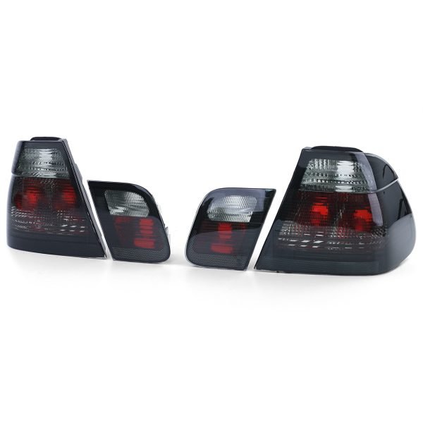 BMW 3 SERIES E46 Clear Glass Black Smoke Crystal Taillights - Slika 2