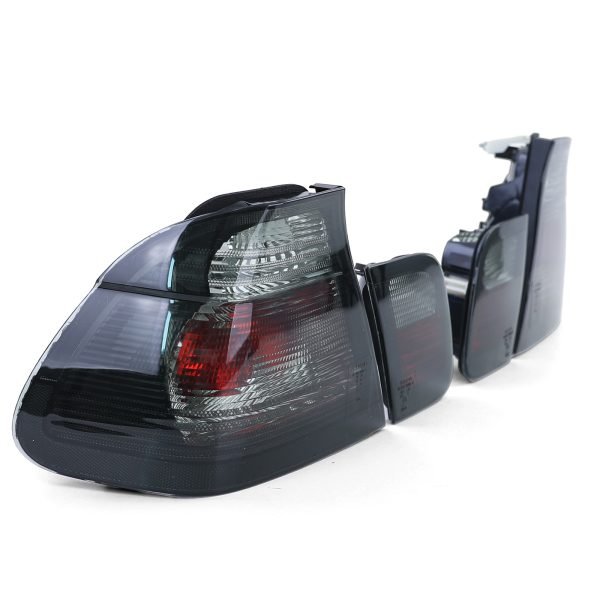 BMW 3 SERIES E46 Clear Glass Black Smoke Crystal Taillights - Slika 7