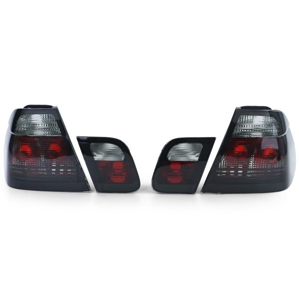BMW 3 SERIES E46 Clear Glass Black Smoke Crystal Taillights - Slika 4