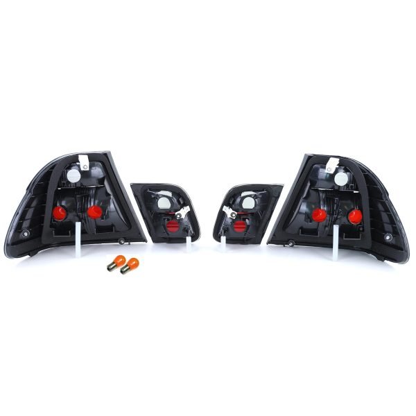 BMW 3 SERIES E46 Clear Glass Black Smoke Crystal Taillights - Slika 5