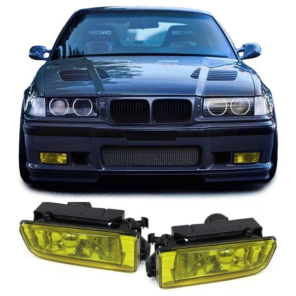 BMW 3 SERIES E36 Clear Glass Yellow Fog Lights
