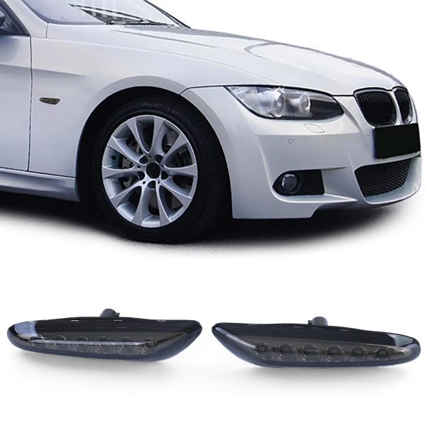 BMW 3 SERIES E46 E90 E91 E92 E93 LED Black Smoke Side Indicators