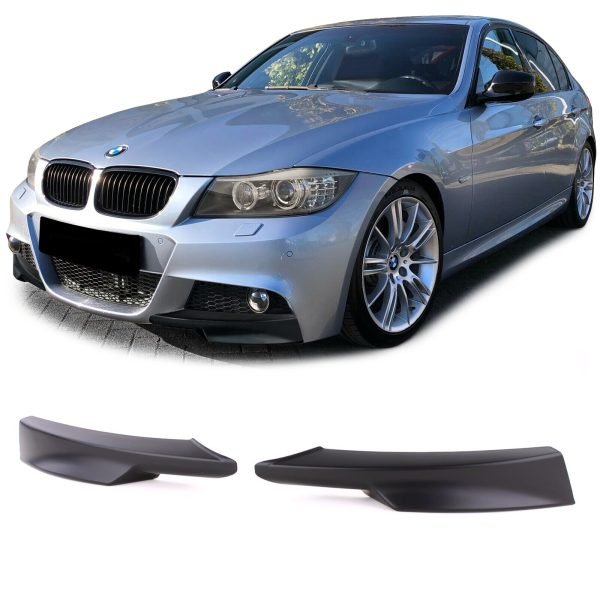 Front Splitter Flaps Painted Matt Black for BMW 3 SERIES E90/E91
