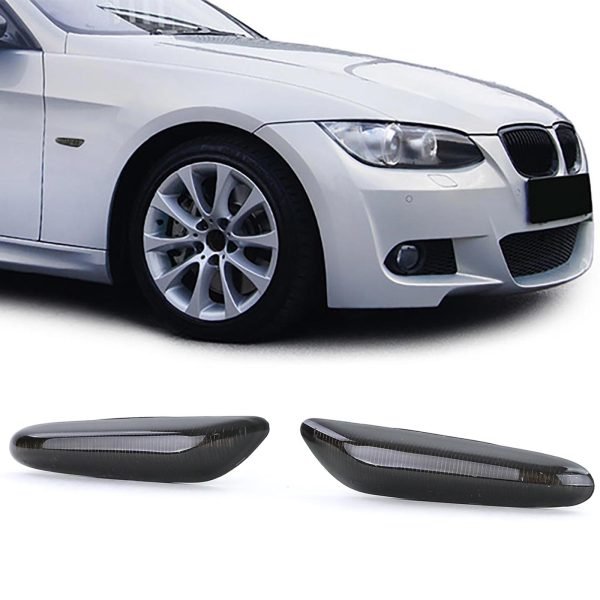 BMW 3 SERIES E46 E90 E91 E92 E93 LED Black Smoke Side Indicators