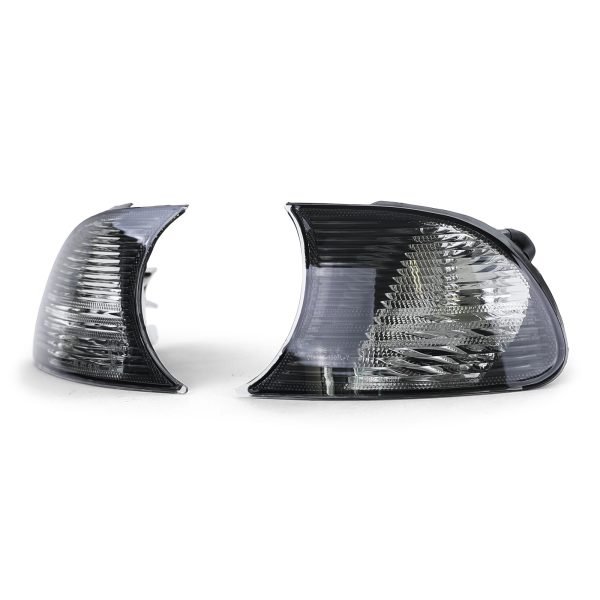 BMW 3 SERIES E46 Black Smoke Crystal-Look Turn Signal Lights - Slika 4
