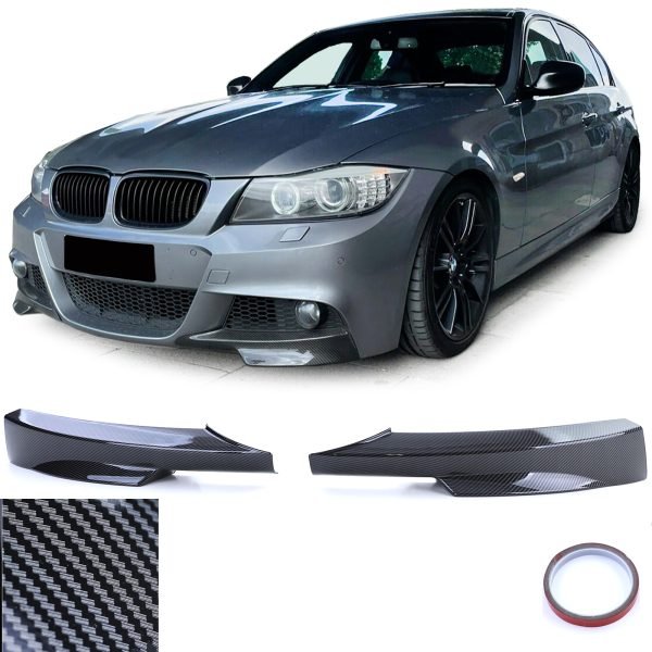BMW 3 SERIES E90/E91 Carbon Look Front Splitter Corner Flaps